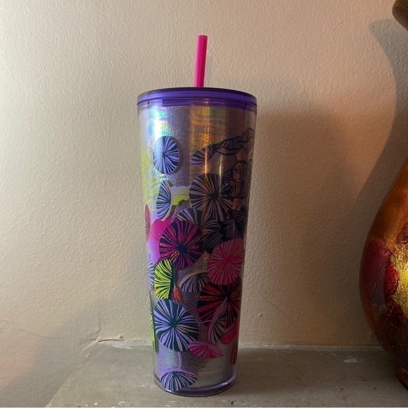 Starbucks Fall 2023 Lilac Jellyfish & Parasols 24 Oz Venti Cold Cup - Picture 5 of 5